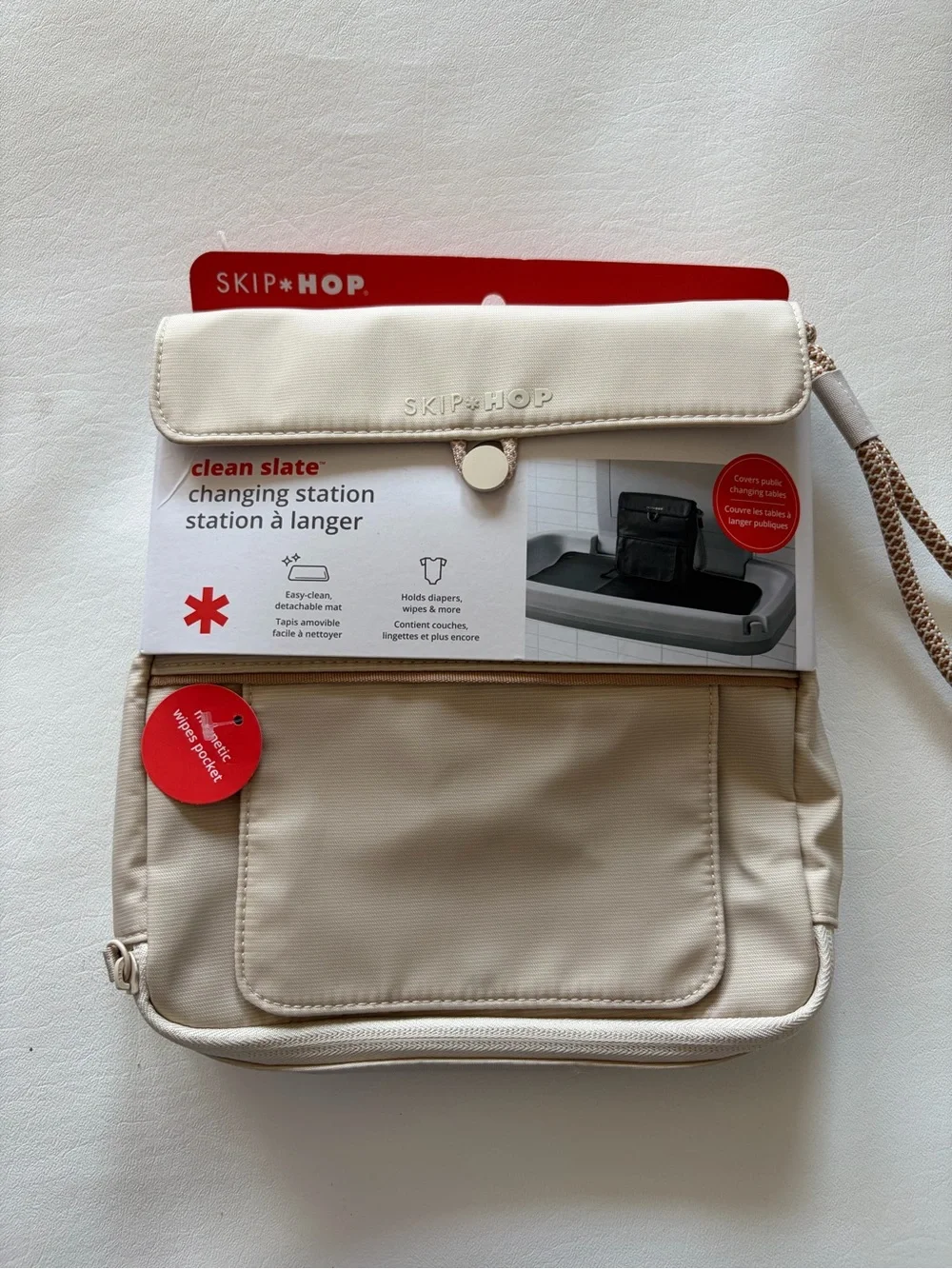NWT Skip Hop Clean Slate Travel Changing Station - Cream/Beige Baby Maternity